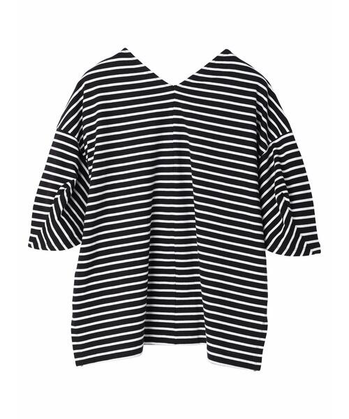 AMERICAN HOLIC（アメリカンホリック）の「袖コンシャスボーダーカットプルオーバー（Tシャツ/カットソー・レディース・ブラック/オフホワイト/グリーン/その他7/ブラック系その他4・M/L）」の10枚目の写真