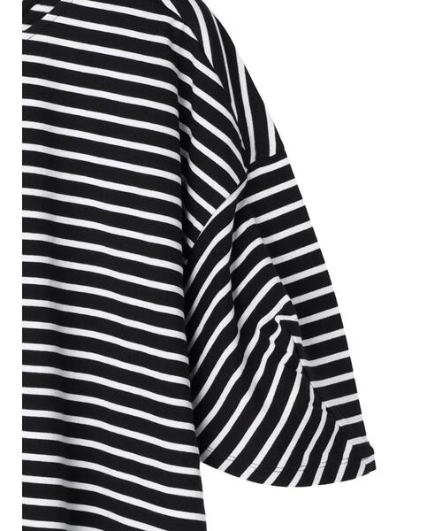 AMERICAN HOLIC（アメリカンホリック）の「袖コンシャスボーダーカットプルオーバー（Tシャツ/カットソー・レディース・ブラック/オフホワイト/グリーン/その他7/ブラック系その他4・M/L）」の12枚目の写真