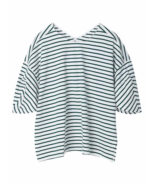 AMERICAN HOLIC（アメリカンホリック）の「袖コンシャスボーダーカットプルオーバー（Tシャツ/カットソー・レディース・ブラック/オフホワイト/グリーン/その他7/ブラック系その他4・M/L）」の19枚目の写真