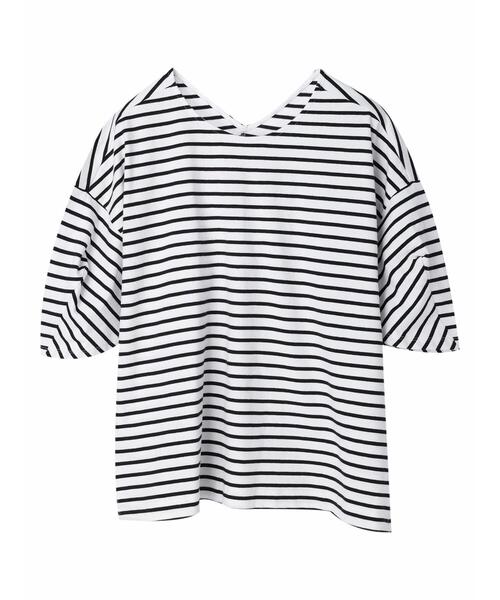 AMERICAN HOLIC（アメリカンホリック）の「袖コンシャスボーダーカットプルオーバー（Tシャツ/カットソー・レディース・ブラック/オフホワイト/グリーン/その他7/ブラック系その他4・M/L）」の20枚目の写真