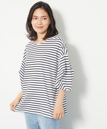 AMERICAN HOLIC | 袖コンシャスボーダーカットプルオーバー(Tシャツ/カットソー)