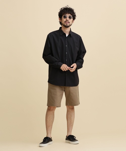 NANO universe（ナノユニバース）の「LB.04/ストレッチテーパードチノショーツ（チノパンツ・メンズ・ベージュ/ブラック/ネイビー・S/M/L/XL）」の18枚目の写真