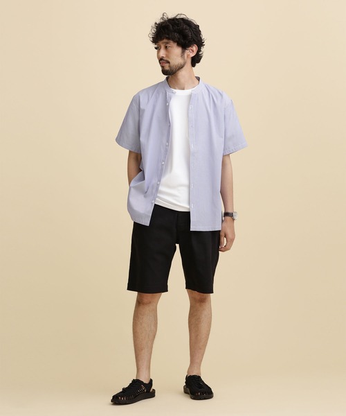 NANO universe（ナノユニバース）の「LB.04/ストレッチテーパードチノショーツ（チノパンツ・メンズ・ベージュ/ブラック/ネイビー・S/M/L/XL）」の22枚目の写真