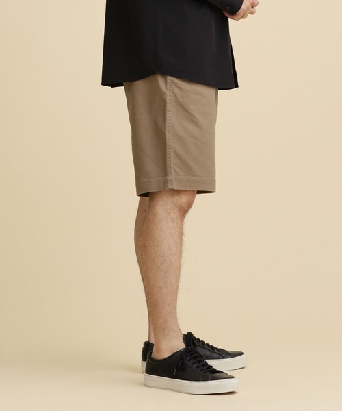NANO universe（ナノユニバース）の「LB.04/ストレッチテーパードチノショーツ（チノパンツ・メンズ・ベージュ/ブラック/ネイビー・S/M/L/XL）」の6枚目の写真