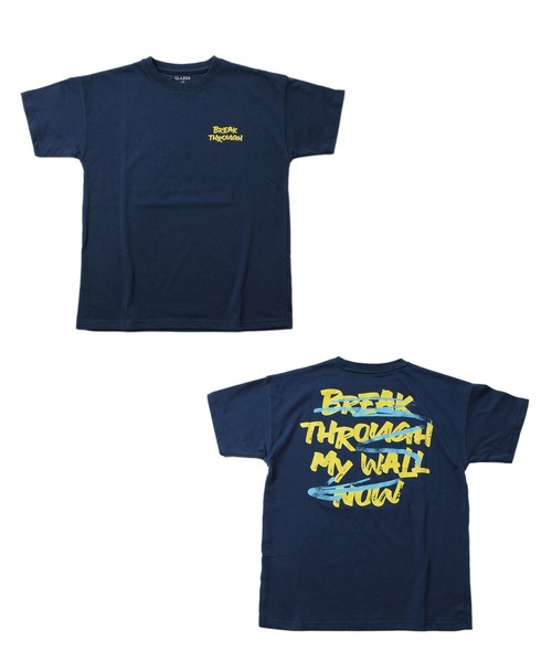 GLAZOS（グラソス）の「天竺・ドロップショルダーグラフィティロゴ半袖Tシャツ（Tシャツ/カットソー・キッズ・ホワイト/ブルー・140cm/150cm/160cm/170cm/130cm）」の4枚目の写真