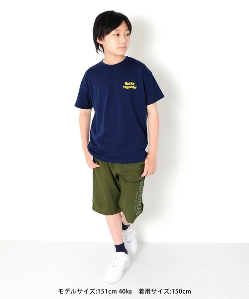 GLAZOS（グラソス）の「天竺・ドロップショルダーグラフィティロゴ半袖Tシャツ（Tシャツ/カットソー・キッズ・ホワイト/ブルー・140cm/150cm/160cm/170cm/130cm）」の12枚目の写真