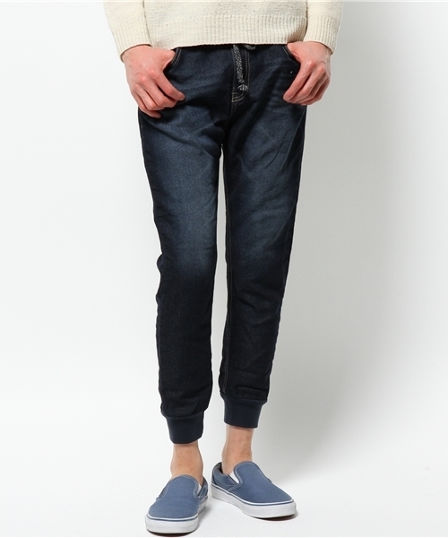 VENCEEXCHANGE（ヴァンスエクスチェンジ）の「ドビーデニム裾リブパンツ（その他パンツ・メンズ・グレー/ネイビー/ブルー・SMALL/MEDIUM/LARGE）」の3枚目の写真