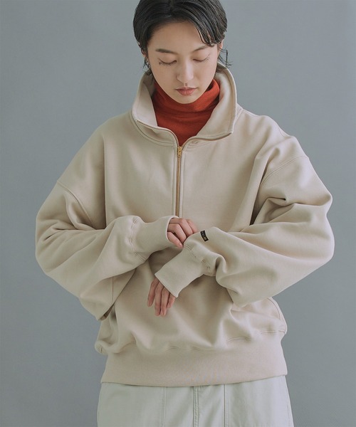トレーナー スウェット 「KHA:KI / カーキ」 ハーフジップスウェットシャツ HALF ZIP SWEAT SHIRTS レディース 楽天市場】KHA:KI（カーキ） ハーフジップ スウェット