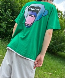 STATUS（ステイタス）の「韓国 ファッション ストリート ブランド STATUS MONKEE BACKプリント TEE Tシャツ メンズ レディース ユニセックス（Tシャツ/カットソー）」