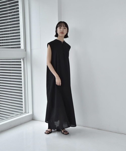 lawgy（ラウジー）の「no sleeve cape op（ワンピース・レディース・ホワイト/ブラック・FREE）」の14枚目の写真