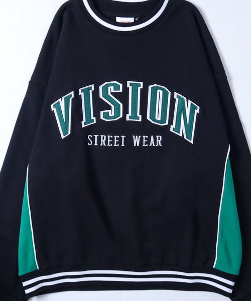 VISION STREET WEAR(ヴィジョンストリートウェア)の「VISION STREET WEAR リブラインアーチロゴワッペン/スケボー刺繍 トレーナー(スウェット・メンズ・ライトグレー/ブラック/パープル/ブラウン/グリーン/グレー系その他/チャコール・LL/M/L)」の10枚目の写真
