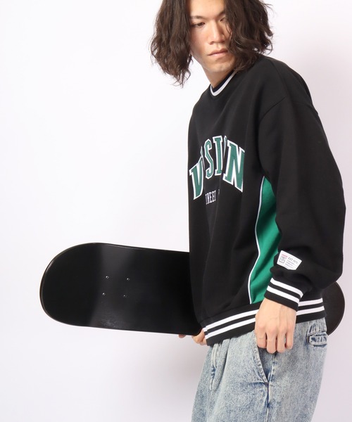 VISION STREET WEAR(ヴィジョンストリートウェア)の「VISION STREET WEAR リブラインアーチロゴワッペン/スケボー刺繍 トレーナー(スウェット・メンズ・ライトグレー/ブラック/パープル/ブラウン/グリーン/グレー系その他/チャコール・LL/M/L)」の16枚目の写真