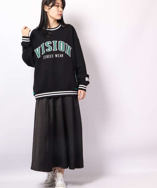 VISION STREET WEAR(ヴィジョンストリートウェア)の「VISION STREET WEAR リブラインアーチロゴワッペン/スケボー刺繍 トレーナー(スウェット・メンズ・ライトグレー/ブラック/パープル/ブラウン/グリーン/グレー系その他/チャコール・LL/M/L)」の21枚目の写真