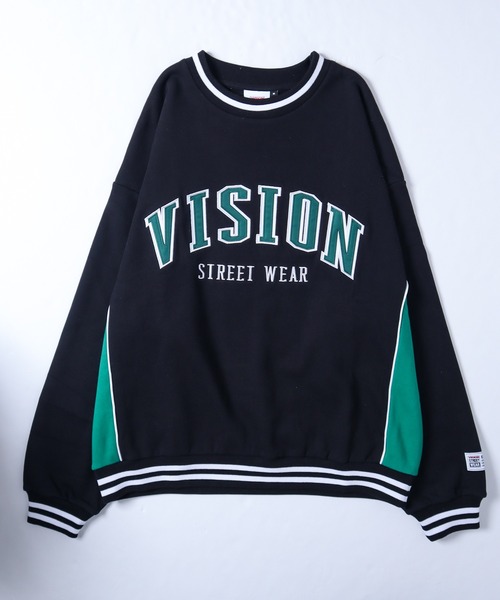 VISION STREET WEAR(ヴィジョンストリートウェア)の「VISION STREET WEAR リブラインアーチロゴワッペン/スケボー刺繍 トレーナー(スウェット・メンズ・ライトグレー/ブラック/パープル/ブラウン/グリーン/グレー系その他/チャコール・LL/M/L)」の8枚目の写真