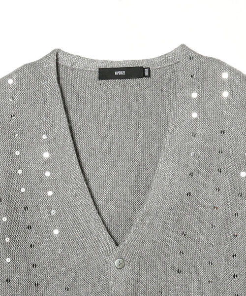 VAPORIZE（ヴェイパライズ）の「VAPORIZE / Spancole Cardigan（カーディガン/ボレロ・メンズ・グレー/ブラック/ホワイト/ケリー・MEDIUM/LARGE/SMALL）」の14枚目の写真