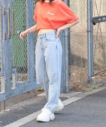 HONEYSUCKLE ROSE | 【HONEYSUCKLE ROSE】ダメージテーパードデニムパンツ(デニムパンツ)