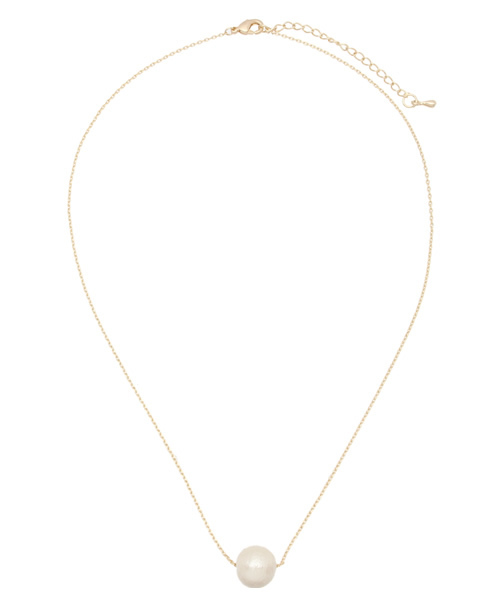 Fun & Daily(ファンアンドデイリー)の「F&D : コットンパールネックレス(ネックレス・レディース・ホワイト・FREE)」の2枚目の写真