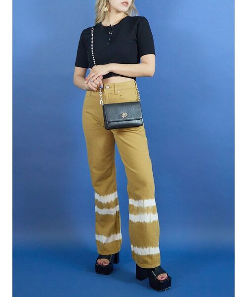 EVRIS（エヴリス）の「ブリーチカラーデニムパンツ（デニムパンツ・レディース・カーキ/マスタード・SMALL/MEDIUM）」の16枚目の写真