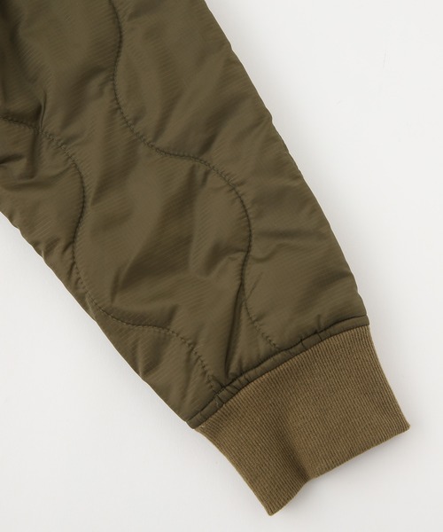 UNIVERSAL OVERALL（ユニバーサルオーバーオール）の「【UNIVERSAL OVERALL】QUILT RIP STOP COAT / キルティング中綿ノーカラーコート（ノーカラーコート・レディース・ブラック/オリーブ/オフホワイト・SMALL/MEDIUM/LARGE）」の12枚目の写真