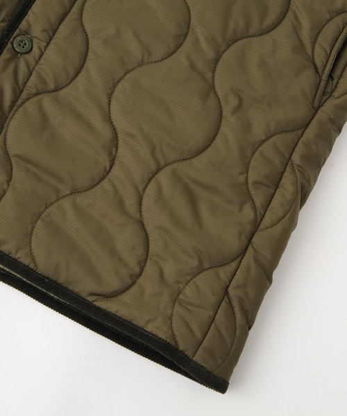 UNIVERSAL OVERALL（ユニバーサルオーバーオール）の「【UNIVERSAL OVERALL】QUILT RIP STOP COAT / キルティング中綿ノーカラーコート（ノーカラーコート・レディース・ブラック/オリーブ/オフホワイト・SMALL/MEDIUM/LARGE）」の10枚目の写真