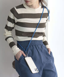 fredy emue | 変形ボーダーリブニット(ニット/セーター)