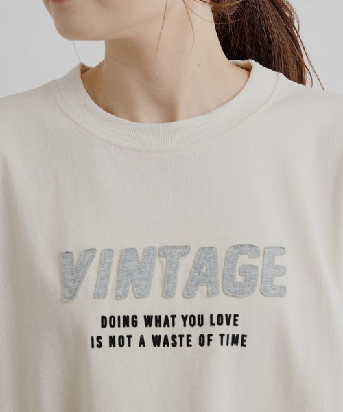 PUAL CE CIN（ピュアルセシン）の「アップリケTシャツ（Tシャツ/カットソー・レディース・グレー/オリーブ/ナチュラル・FREE）」の20枚目の写真