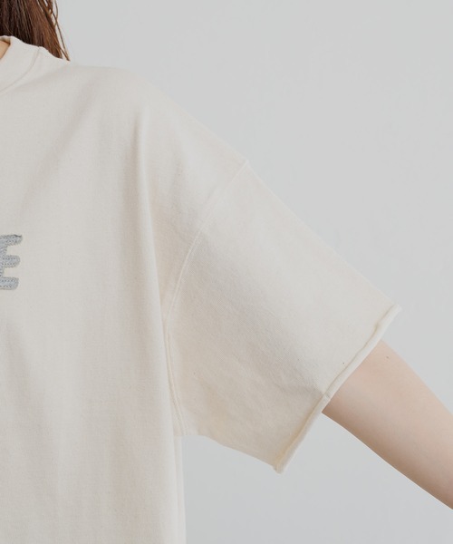 PUAL CE CIN（ピュアルセシン）の「アップリケTシャツ（Tシャツ/カットソー・レディース・グレー/オリーブ/ナチュラル・FREE）」の22枚目の写真