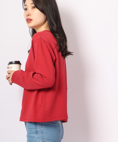 Anna Nicola(アンナニコラ)の「Anna Nicola コットンダンボール スナップ カーディガン(カーディガン/ボレロ・レディース・キャメル/レッド/ブラック・38)」の19枚目の写真