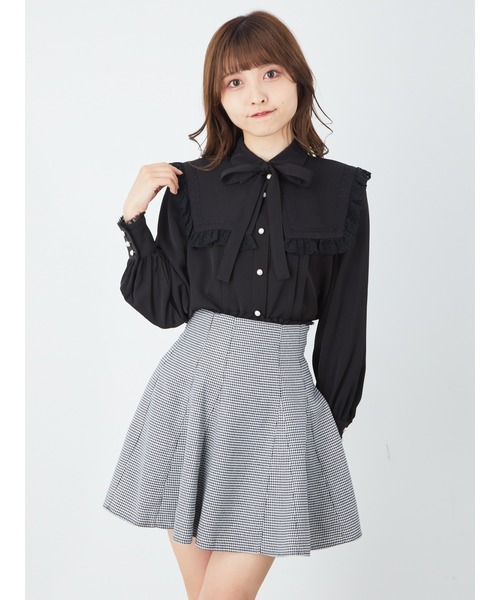 Ank Rouge（アンクルージュ）の「BACK ZIPハイウエストフレアーSK（スカート・レディース・ブラック/ブラウン/A・M）」の13枚目の写真