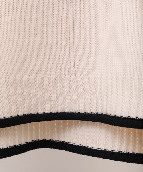 ap retro（アプレトロ）の「配色タートルニットプルオーバー（ニット/セーター・レディース・アイボリー/ブラック・FREE）」の16枚目の写真