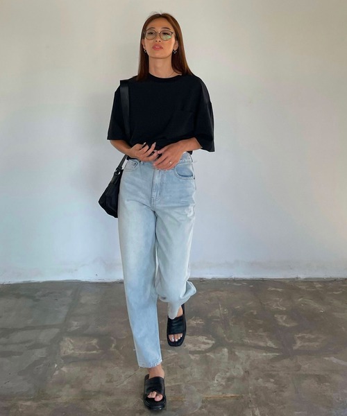 CHERI since1985(シェリ)の「ハイウェストテーパードデニムパンツ(デニムパンツ・レディース・ブルー・S/M)」の6枚目の写真