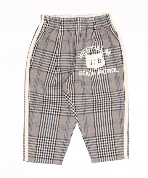 ギャバチェック ライン イージー パンツ