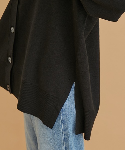 ROPE' PICNIC(ロペピクニック)の「【WEB限定カラー:モカ,ブルー】アンチピリングVあきニットカーディガン(カーディガン/ボレロ・レディース・イエロー系その他3/ブラック/パープル/ブルー/グレー系その他/キナリ・38)」の10枚目の写真