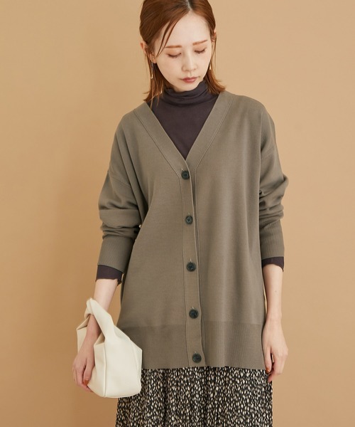 ROPE' PICNIC(ロペピクニック)の「【WEB限定カラー:モカ,ブルー】アンチピリングVあきニットカーディガン(カーディガン/ボレロ・レディース・イエロー系その他3/ブラック/パープル/ブルー/グレー系その他/キナリ・38)」の17枚目の写真