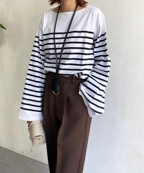 LEMINOR（ルミノール）の「【Le minor/ルミノア】 MAXIMUM T（Tシャツ/カットソー・レディース・サーモンピンク/ブラック・1）」の21枚目の写真