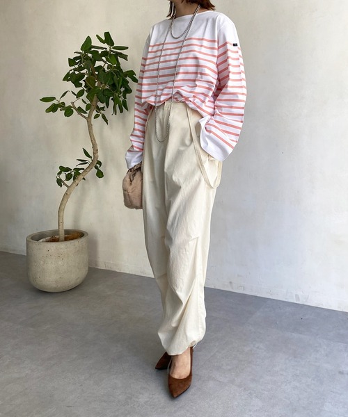 LEMINOR（ルミノール）の「【Le minor/ルミノア】 MAXIMUM T（Tシャツ/カットソー・レディース・サーモンピンク/ブラック・1）」の6枚目の写真