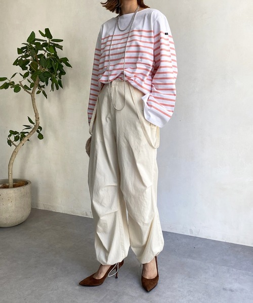 LEMINOR（ルミノール）の「【Le minor/ルミノア】 MAXIMUM T（Tシャツ/カットソー・レディース・サーモンピンク/ブラック・1）」の7枚目の写真