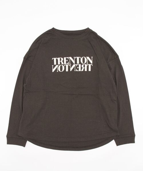 Q(キュー)の「ミラーロゴロンT(Tシャツ/カットソー・レディース・チャコールグレー/アイボリー・MEDIUM)」の4枚目の写真