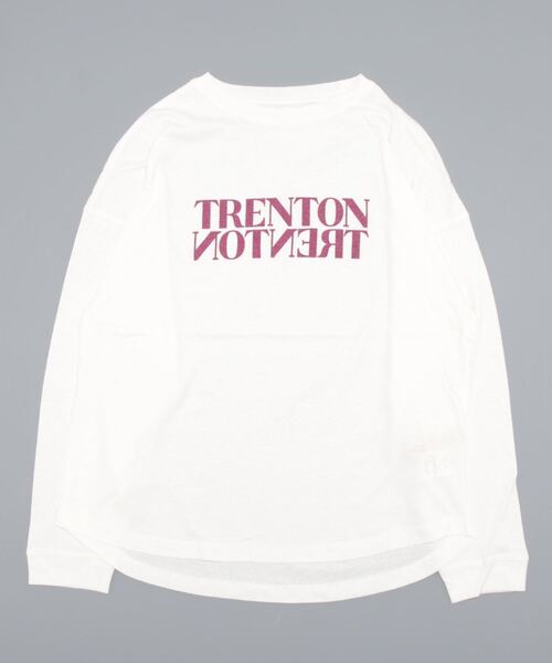 Q(キュー)の「ミラーロゴロンT(Tシャツ/カットソー・レディース・チャコールグレー/アイボリー・MEDIUM)」の5枚目の写真