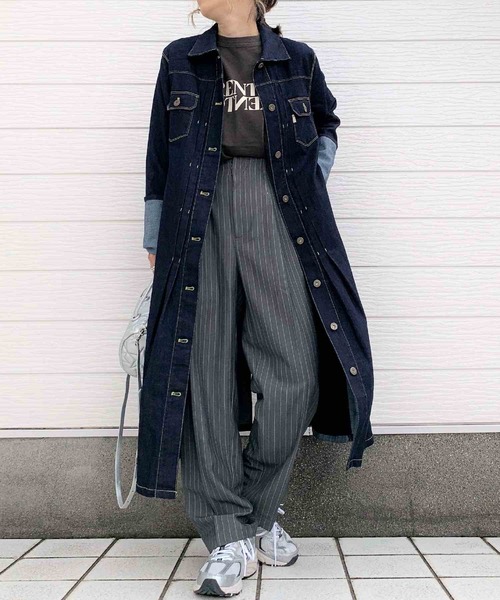 Q(キュー)の「ミラーロゴロンT(Tシャツ/カットソー・レディース・チャコールグレー/アイボリー・MEDIUM)」の9枚目の写真