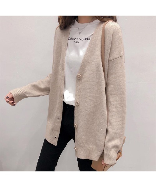 RUUX(ルーフ)の「ドロップショルダー ニット カーディガン(カーディガン/ボレロ・レディース・ブラック/ベージュ/ブラウン/グレー・FREE)」の15枚目の写真