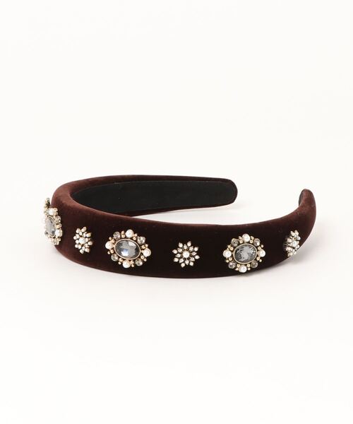 Swankiss（スワンキス）の「SX bijou velour headband（カチューシャ