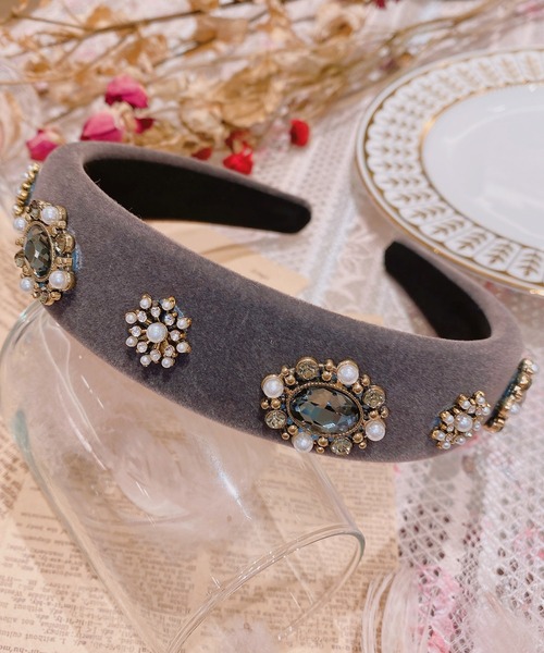 Novelbright ジャスティンカチューシャ カチューシャ【ストライプブルーグランデ】 通信販売ブライダル