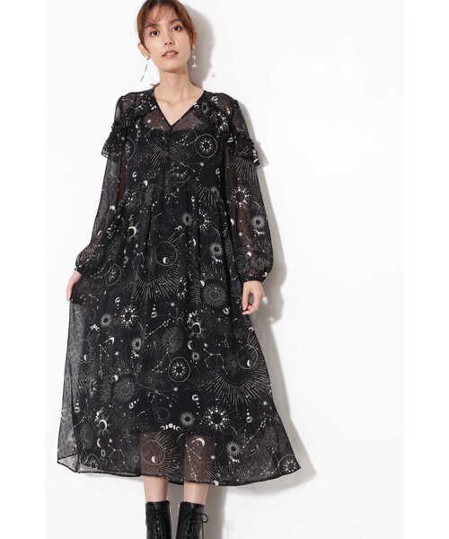 JILL STUART(ジルスチュアート)の「◆マロリースターワンピース(ワンピース・レディース・ブラック/ブルー・4/2/0)」の15枚目の写真