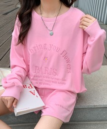 ECLIN（エクラン）の「フロント刺繍スウェットセットアップ（セットアップ）」