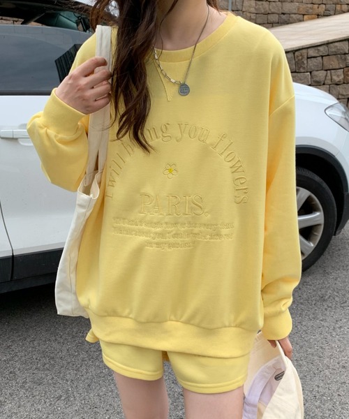 ECLIN(エクラン)の「フロント刺繍スウェットセットアップ(セットアップ・レディース・ピンク/イエロー/ブルー・M/L/XL)」の16枚目の写真