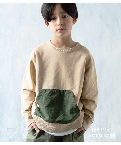 RUGGEDWORKS（ラゲッドワークス）の「POCKET SWEAT（スウェット・キッズ・ベージュ/マスタード・01/02/03/04）」の2枚目の写真
