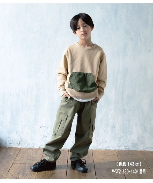 RUGGEDWORKS（ラゲッドワークス）の「POCKET SWEAT（スウェット・キッズ・ベージュ/マスタード・01/02/03/04）」の3枚目の写真
