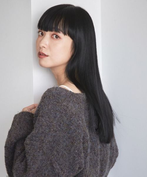 LOWRYS FARM（ローリーズファーム）の「メランジカーデロングスリーブ　168408（ニット/セーター・レディース・チャコールグレー/アイボリー/ピンク/ブラウン・FREE）」の13枚目の写真