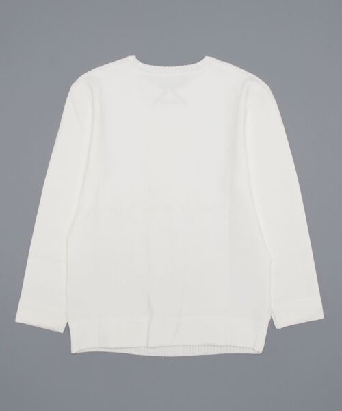 CUSTOM CULTURE(カスタムカルチャー)の「【CUSTOM CULTURE】 ダンボールニット×7GGニット コンビ クルーネック トレーナー(Tシャツ/カットソー・メンズ・ホワイト系1/ブラック/トップグレー/グリーン・2/3)」の5枚目の写真
